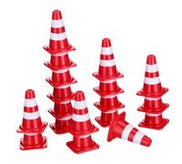 MOTHNUR 30pcs Mini Traffic Cones Play Road Signs Interactive Safety Cones Models for Creative Learning and Cognitive Development Plastic Table Accessories