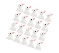 MOTHNUR 30Pcs Miniature Resin Rabbit Figurines Cute Small Bunny Animal Statues for Garden Car Decor and Dollhouse Landscape DIY Accessories Gift