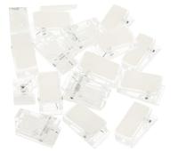 MOTHNUR 30Pcs Transparent Self-Adhesive Spring Clips for Wall Tapestry Hanging Lightweight Plastic and Iron Badge Clips Small Photo Display Holders for Home Office Decor
