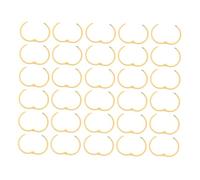 MOTHNUR 30pcs Yellow Metal Loose Leaf Binder Rings Snap Open Book Binding Clips for Office School Keychain Paper Rings for Notebooks Index Cards Recipe Organizers