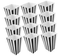 MOTHNUR 36Pcs Striped Paper Popcorn Boxes Candy Containers for Party Favor Treats Snack Holders for Movie Nights Birthdays and Family Gatherings