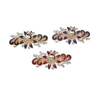 MOTHNUR 3pcs Bridal Rhinestone Hairpins Peacock Design Elegant Women Headdress Wedding Hair Accessories for Brides