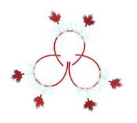 MOTHNUR 3pcs Canadian Maple Leaf Headband Autumn Hair Accessories for Women Lightweight Holiday Headbands with Bold Leaf Design for Thanksgiving Halloween Day Celebrations