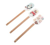 MOTHNUR 3pcs Christmas Baking Scraper Butter Spatula Holiday Spatulas for Baking Butter Spreader Cake Smoothers Christmas Supplies Kitchen Utensils Dressing