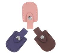 MOTHNUR 3pcs Cuticle Scissor Covers for Manicure Pedicure Tools Lightweight Protective Nail Clipper Holders in Deep Brown Light Pink Dark Blue Compact Grooming Scissor Sleeves to Prevent