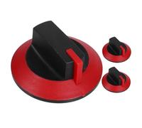 MOTHNUR 3pcs Gas Stove Control Knobs Replacement Set, round Rotary Burner Switch Knobs for Commercial and Outdoor Cooking, Compatible with Camping Stove and Grill, Small Size Flat Top