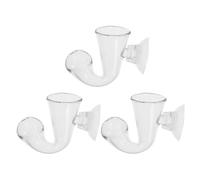 MOTHNUR 3Pcs Glass Co2 Drop Checker for Fish Tank - High Borosilicate Aquarium Carbon Dioxide Monitor with Bromothymol Blue Indicator Solution - Easy Read Co2 Level Tester for Planted