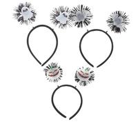 MOTHNUR 3pcs Halloween Glow Dark Headband Set with Ghost Pumpkin Bat Design Lightweight Spooky Hair Accessories for Adults for Trick Treat Cosplay and Festive Party Decor