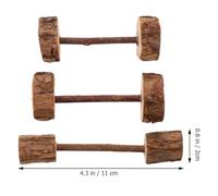 MOTHNUR 3Pcs Handmade Silvervine Cat Dumbbell Chew Sticks Natural Wood Interactive Chewing for Indoor Cats and Kittens Random Style