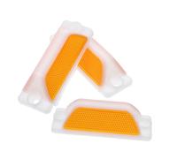 MOTHNUR 3pcs Reflective Driveway Markers High Visibility Road Pavement Reflectors Weather Resistant Rectangular Guide Markers for Driveway and Roadside Safety