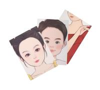 MOTHNUR 3pcs Reusable Face Painting Practice Boards with Washable Colorful Stencil Templates for Beginners Realistic Face Shape for Accurate Makeup Training for Festivals and Art Classes