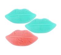 MOTHNUR 3pcs Silicone Lip Exfoliating Brush Gentle Lip Cleansing Brush for Deep Skin Cleaning for Face Nose Care Durable Soft Design Random Colors Random Color
