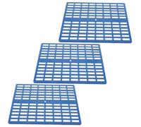 MOTHNUR 3pcs Small Animal Cage Foot Pads Rabbit Cage Mats with Hollow Design Comfortable Resting Mats for Bunny Chinchilla Cat Puppy Floor Protection Blue