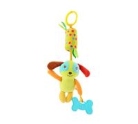 MOTHNUR 3pcs Toys Set for 0-1 Year Olds, Infant Bedside Bells with Rotating Cartoon Animal Designs (Lion, Dog, Owl), Crib Hanging Bed Toys for Sensory Development and Early Play