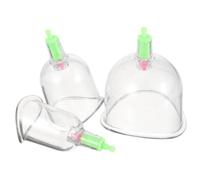 MOTHNUR 3Pcs Transparent Vacuum Cupping Cups for Joint Therapy High-Grade Dry Cupping Body Massage Accessories for Home
