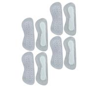 MOTHNUR 4 Pairs Grey Cow Leather Anti-wear Heel Pads Thickened Foot Cushions for High Heels Flats and Boots Breathable Protection