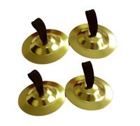 MOTHNUR 4 Pcs Copper Finger Cymbals for Handheld Musical Instrument with Smooth Edges Safe for Dancing Parties and Classroom Use