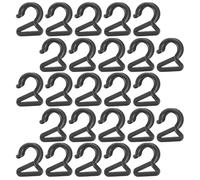 MOTHNUR 40pcs Black S Shaped Plastic Camping Hook Buckle for Camper Awning and Lights, Strong Windproof Grip Pe Material, for Outdoor Camping and DIY Tent Accessories