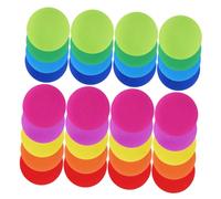 MOTHNUR 40pcs Carpet Spot Markers Non Slip Circles for Classroom Floor Sitting Teacher Supplies Bright Colors for Preschool Agility Training Interactive Games Reusable Educational Tool