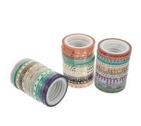 MOTHNUR 48 Rolls 3mm Gold Foil Washi Tape Set, Decorative Adhesive Tape for Scrapbooking, Crafts, Stationery and Planner Borders, 4m Per Roll, Fine Line Crafting Supplies for DIY Projects