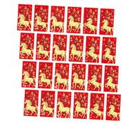 MOTHNUR 48pcs Chinese Zodiac Red Envelopes for Money Horse Year Lucky Hong Bao Packets with Elegant Traditional Patterns Auspicious Phrases Paper Travel-Friendly for Lunar Year Spring