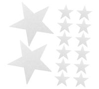 MOTHNUR 48pcs Hand Cut Paper Shape Decoration Paper Stars Prop Ornament Party Colorful Wall Cartoon Classroom Silver