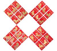 MOTHNUR 48pcs Zodiac Red Envelope Asian Lucky Money Envelopes Vietnamese Red Packets Spring Festival Hong Bao Chinese New Year Lunar New Year Packets Money Paper