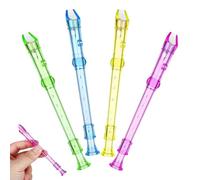 MOTHNUR 4pcs 6-hole Mini Clarinet Plastic Flute Set for Beginner Wind Instrument Random Color Suitable for Music Learning and Party