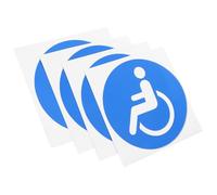 MOTHNUR 4pcs Adhesive Disabled Wheelchair Stickers Accessibility Signs Scratch Resistant Decals for Windows Glass Doors Enhanced Visibility for Disability Access