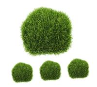 MOTHNUR 4pcs Artificial Moss Stones Decorative Faux Micro Moss Ornaments for Fairy Gardens Bonsai Terrariums Themed Crafting and Home Decoration