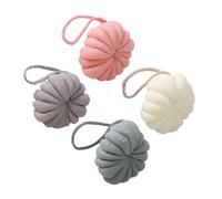 MOTHNUR 4pcs Bath Loofah Shower Balls Set Soft Mesh Shower Puff Exfoliating Bath Accessories for Adults Comfortable Skin Scrubbing Multi-Color