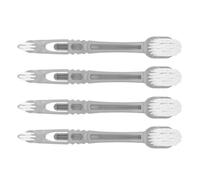 MOTHNUR 4pcs Bird Cage Cleaner Set with Long Handles and Dual Brush Heads, Remover and Cage Cleaning Brushes for Parrots and Small Animals, Pet Coop Accessories for Birdcage