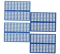 MOTHNUR 4Pcs Blue Plastic Rabbit Cage Mats with Ventilated Design High Strength Non-slip Pet Foot Pads for Small Animals Easy to Clean Protective Floor Resting Pads for Bunny and Guinea