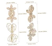 MOTHNUR 4pcs Butterfly and Flower Metal Hair Clips Shiny Pearl Barrettes for Women Elegant Hair Accessories for Loose Styling and Daily Wear