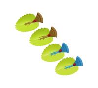 MOTHNUR 4Pcs Cartoon Faucet Extenders Hand Wash Faucet Extension Tool for Soft Plastic TPE Splash-reducing Water Tap Protector in Assorted Blue and Brown Colors