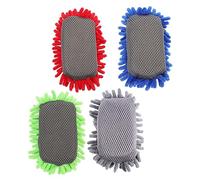 MOTHNUR 4Pcs Chenille and Sponge Whiteboard Erasers Dry Erasers for Classroom Office Use Reusable Washable Board Accessories in Grey Red Blue Green