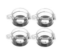MOTHNUR 4pcs Clear Round Button Protective Cover Dustproof Emergency Stop Switch Guard Industrial Safety Button Protector for Workplace Equipment