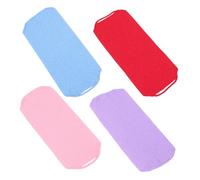 MOTHNUR 4pcs Coarse Sand Exfoliating Body Scrub Cloth with Pull Strap for Shower Back Scrubber Dead Skin Removal Towel for Sensitive Rough Skin Fast Drying and Portable Bath Washcloth