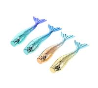 MOTHNUR 4pcs Creative Mermaid Shape Lip Gloss Tubes Refillable DIY Cosmetic Tool Lightweight Portable for Lip Balm Travel Use