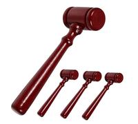 MOTHNUR 4Pcs Decorative Wooden Judge Gavels Lightweight Auction Hammer for Role Play Lawyer Chairman Courtroom Club Presidents