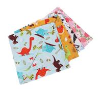 MOTHNUR 4Pcs Dinosaur Pattern Pet Bandanas Summer Holiday Dog Scarves Soft Skin-friendly Cloth Accessories for Festival Parties and Daily Wear