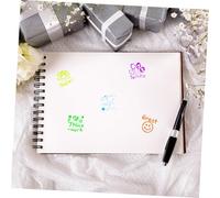 MOTHNUR 4Pcs DIY S Ink Stamps with Done Nice Work Super Terrific Designs for Scrapbook Crafting and Decorative Notebook Use