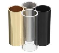 MOTHNUR 4Pcs Electric Guitar Finger Metal Slides Bars 60Mm Set with Silver, Gold, Black, Colors for Blues, Country, Jazz Styles and Playing Technique Improvement