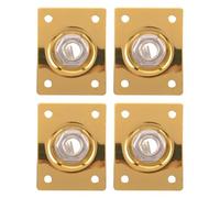 MOTHNUR 4pcs Electric Guitar Square Output Jack Plate Socket Gold Tone Replacement for Electric Guitar and Bass with Screws Audio Output Jack for Instrument Cable