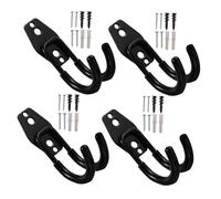 MOTHNUR 4Pcs Heavy-Duty Hose Holder Wall Mount Bracket Stainless Steel Garden Hose Hanger for Tidy Storage Outdoor Water Hose Rack and Hose Organizer