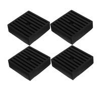 MOTHNUR 4pcs Heavy Duty Rubber Anti-vibration Pads with Hole Shock Absorbing Isolation Mat for Air Compressor Generator Pressure Washers Equipment Noise Reduction Black