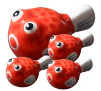 MOTHNUR 4Pcs Japanese Style Ceramic Fish Chopstick Rest Elegant Tabletop Chopstick Holder for Clean Dining Cutlery Organizer Decorative Kitchen Utensils Holder in Red