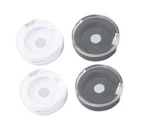 MOTHNUR 4Pcs Magnetic Empty Eyeshadow Boxes Makeup Organizer Containers for Single Color Powder Blush Foundation Refillable Compact Cases White and Black
