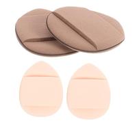 MOTHNUR 4pcs Mini Fingertip Powder Puff Ultra-thin Dual-sided Concealer Makeup Sponge for Women and Small for Precise Application Nose Wings and Eyes Suitable for Wet Dry Use Portable for