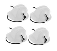 MOTHNUR 4pcs Mini Pet Safety Hats with Spring Leash Compact Construction Helmets for Small Pets Secure Headgear for Outdoor Walks Park Adventures and Hiking